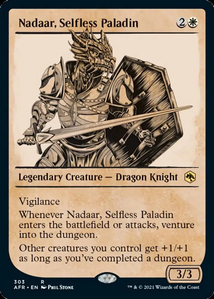Nadaar Selfless Paladin (Showcase) [Dungeons & Dragons: Adventures in the Forgotten Realms] - MTG Single