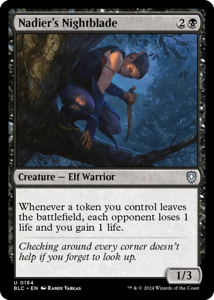 Nadier’s Nightblade [Bloomburrow Commander] - MTG Single