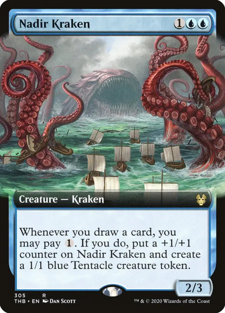 Nadir Kraken (Extended Art) [Theros Beyond Death] - MTG Single