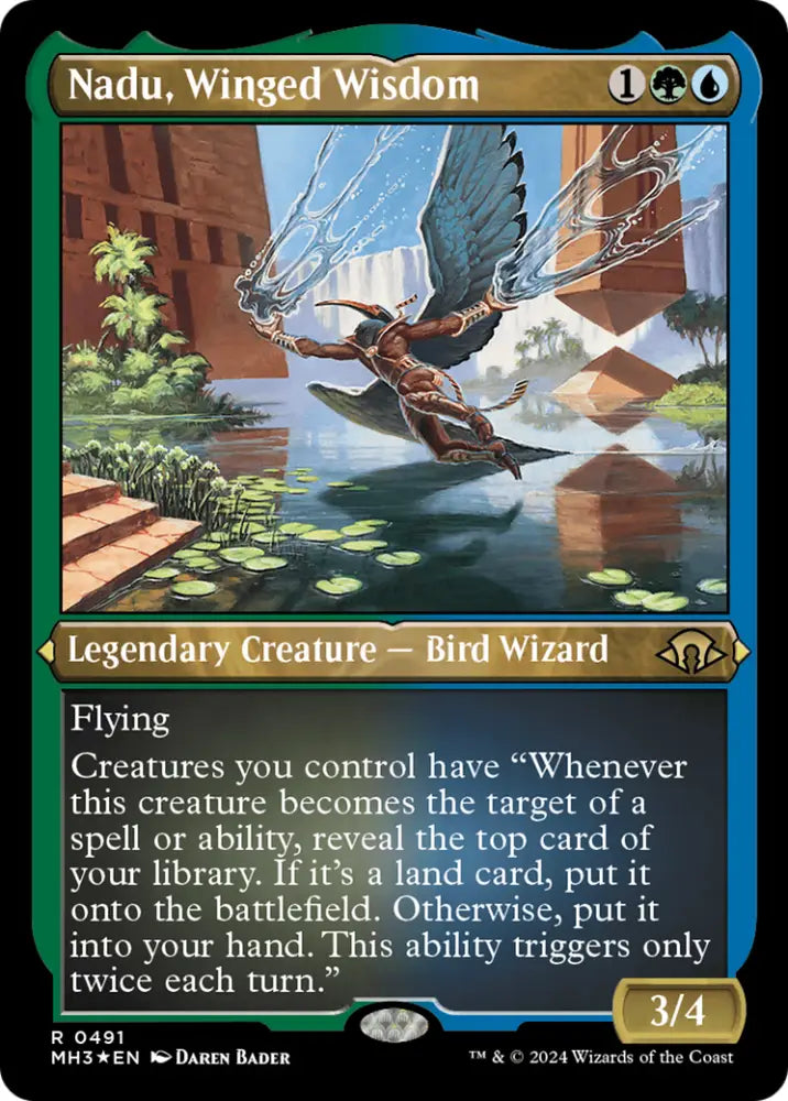 Nadu Winged Wisdom (Foil Etched) [Modern Horizons 3] - MTG Single