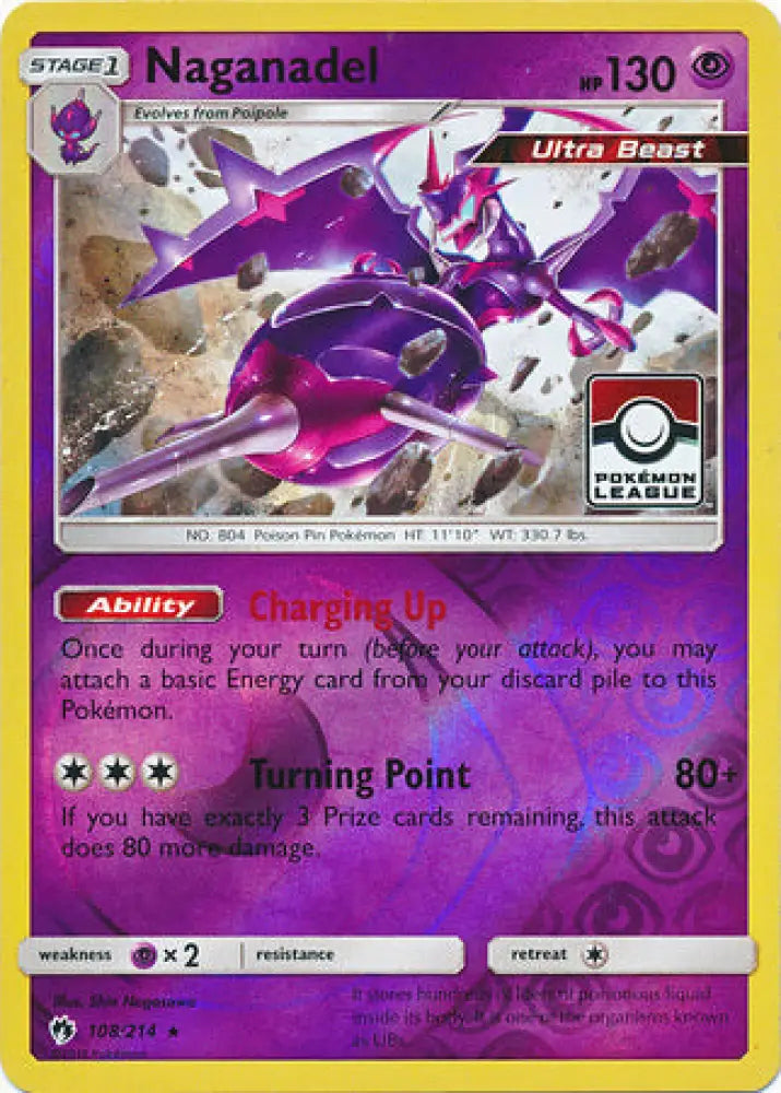 Naganadel (108/214) (League Promo) [Sun & Moon: Lost Thunder] - Pokemon Single