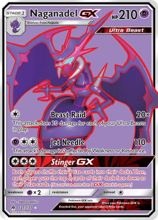 Naganadel GX (121/131) [Sun & Moon: Forbidden Light] - Pokemon Single