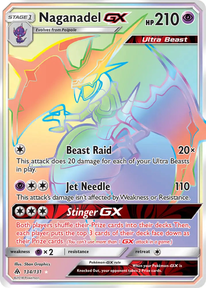 Naganadel GX (134/131) [Sun & Moon: Forbidden Light] - Pokemon Single