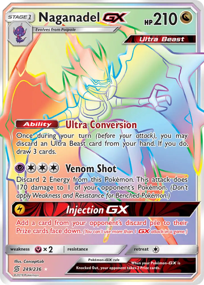 Naganadel GX (249/236) [Sun & Moon: Unified Minds] - Pokemon Single