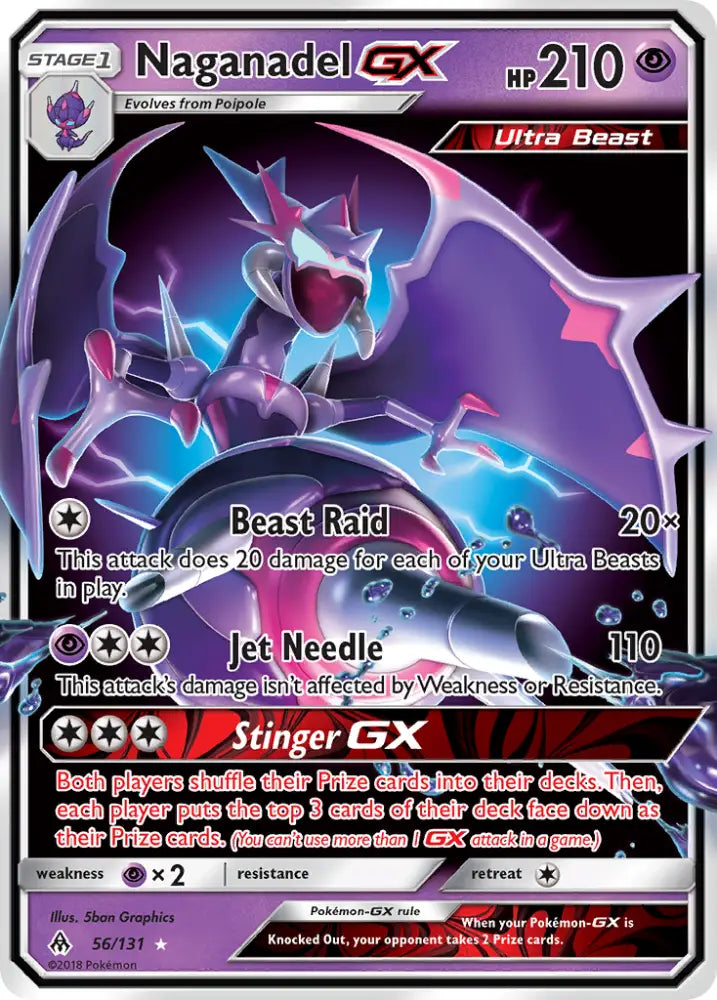 Naganadel GX (56/131) [Sun & Moon: Forbidden Light] - Pokemon Single