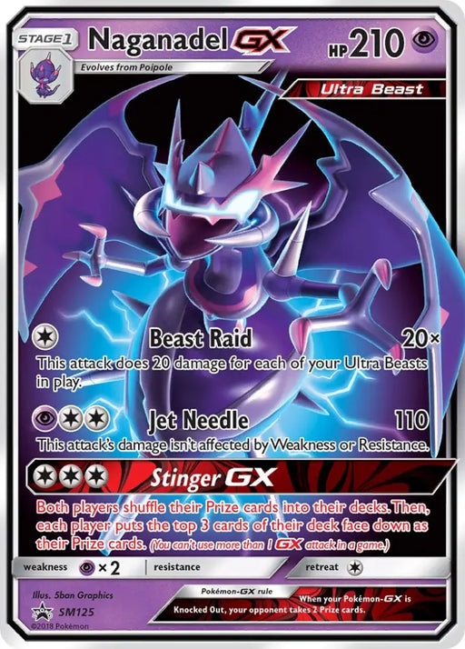 Naganadel GX (SM125) [Sun & Moon: Black Star Promos] - Pokemon Single