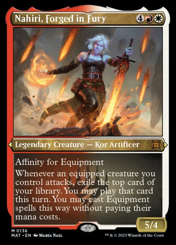 Nahiri Forged in Fury (Foil Etched) [March of the Machine: The Aftermath] - MTG Single