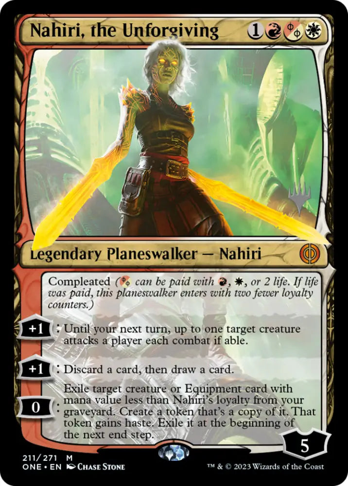 Nahiri the Unforgiving (Promo Pack) [Phyrexia: All Will Be One Promos] - MTG Single