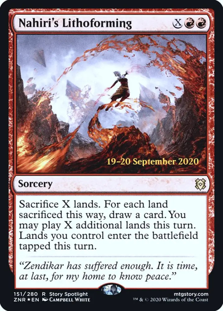 Nahiri’s Lithoforming [Zendikar Rising Prerelease Promos] - MTG Single