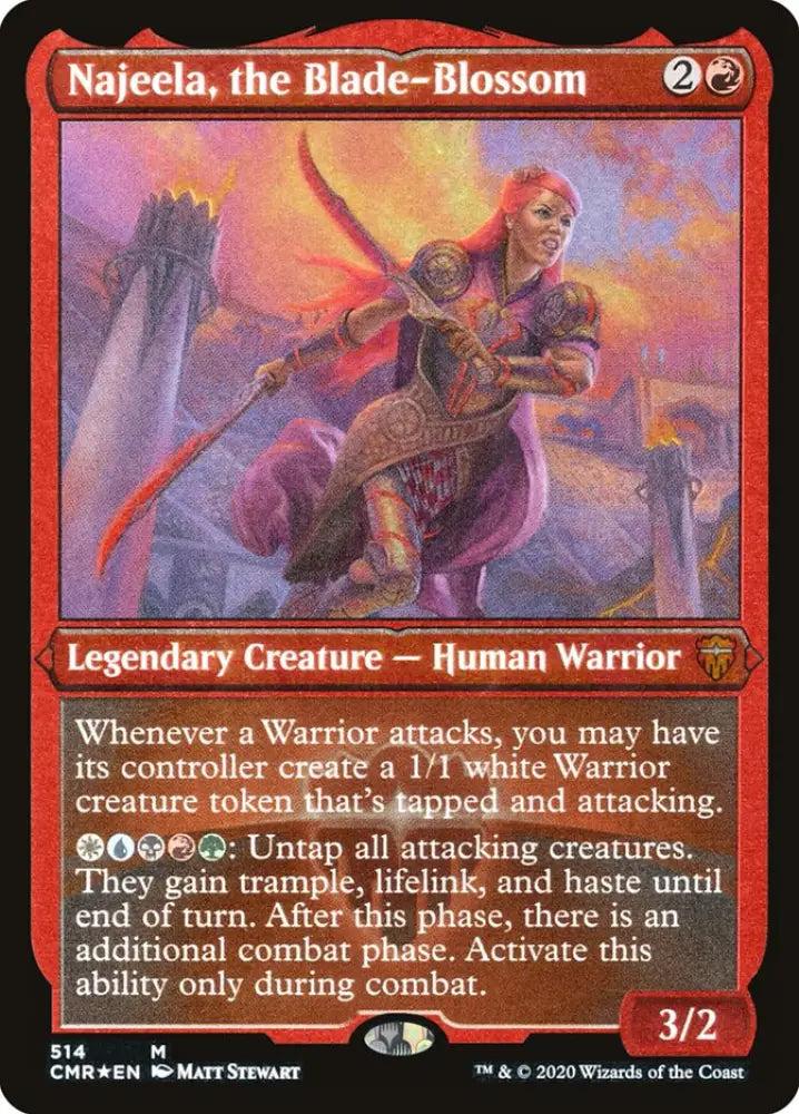 Najeela the Blade-Blossom (Etched) [Commander Legends] - MTG Single