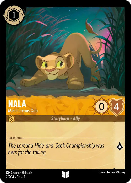 Nala - Mischievous Cub (2/204) [Shimmering Skies] - Lorcana Single