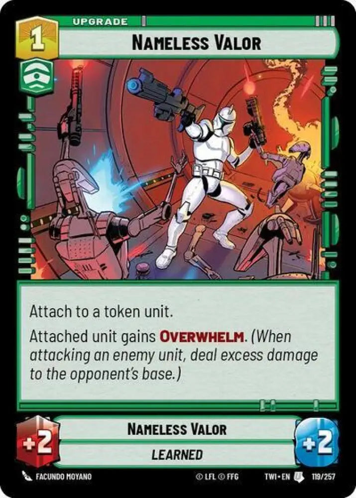 Nameless Valor (119/257) [Twilight of the Republic] - Star Wars: Unlimited Single