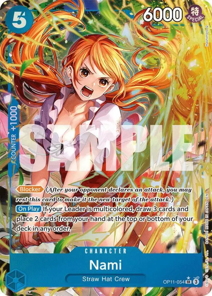 Nami (054) (Alternate Art) (OP11-054) [A Fist of Divine Speed]