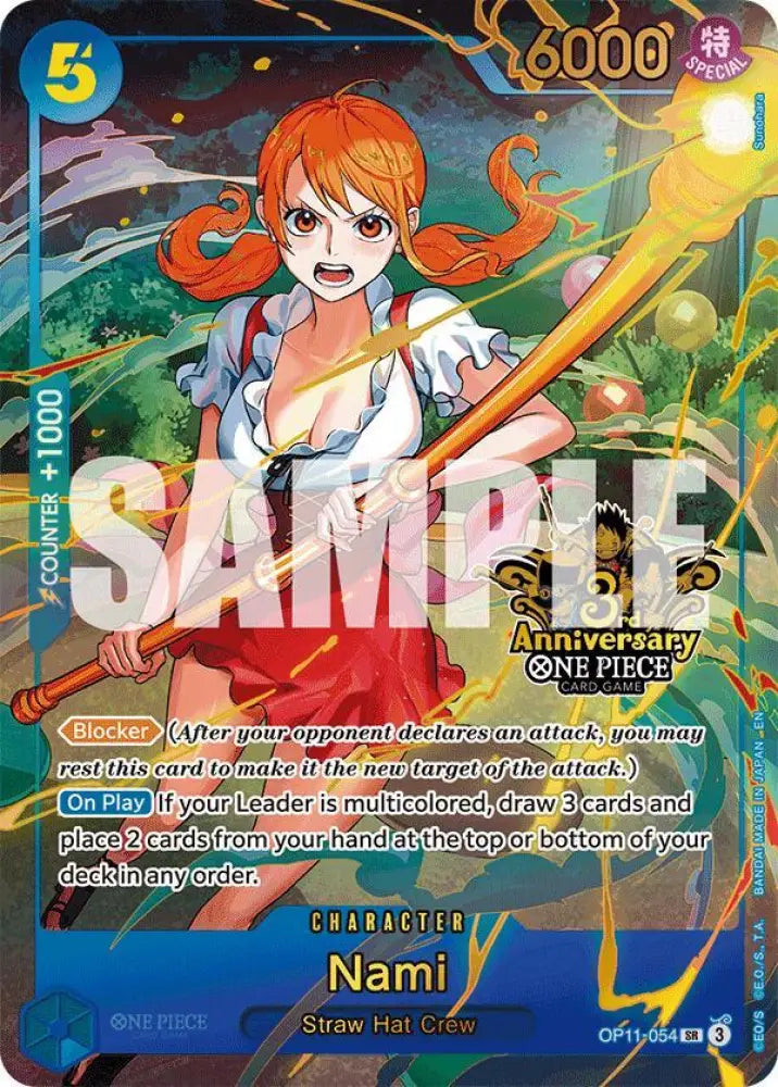 Nami (Japanese Version 3rd Anniversary Set) (OP11-054) [One Piece Promotion Cards]