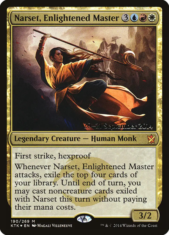 Narset Enlightened Master [Khans of Tarkir Prerelease Promos] - MTG Single