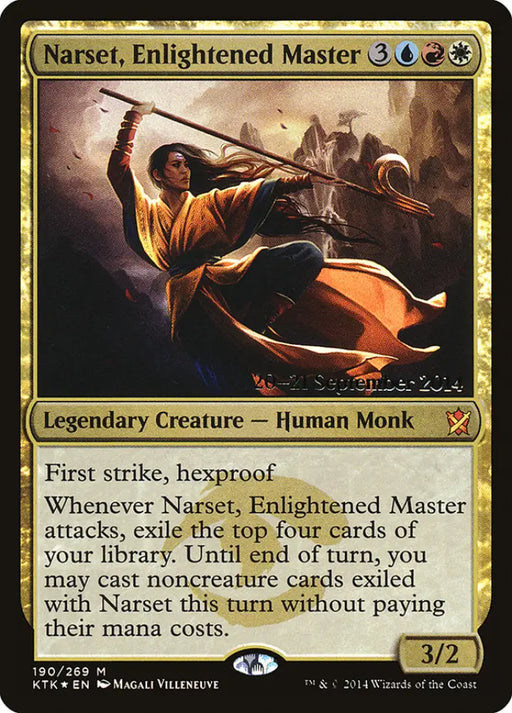 Narset Enlightened Master [Khans of Tarkir Prerelease Promos] - MTG Single