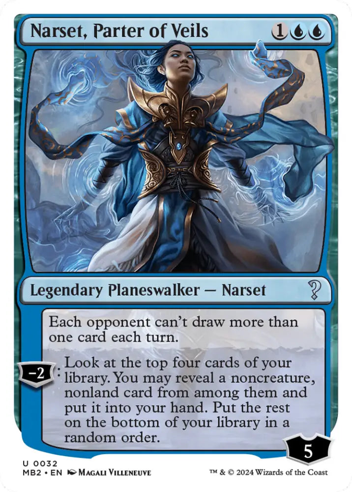 Narset Parter of Veils (White Border) [Mystery Booster 2] - MTG Single
