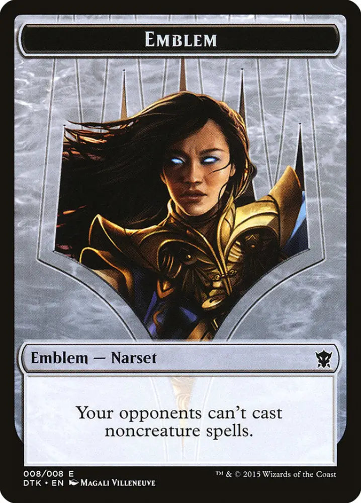 Narset Transcendent Emblem [Dragons of Tarkir Tokens] - MTG Single