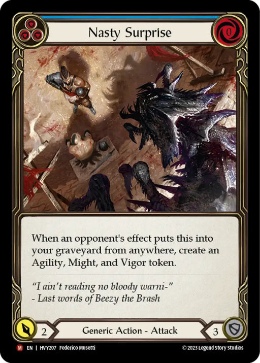 Nasty Surprise [Heavy Hitters] Rainbow Foil - Flesh And Blood Single