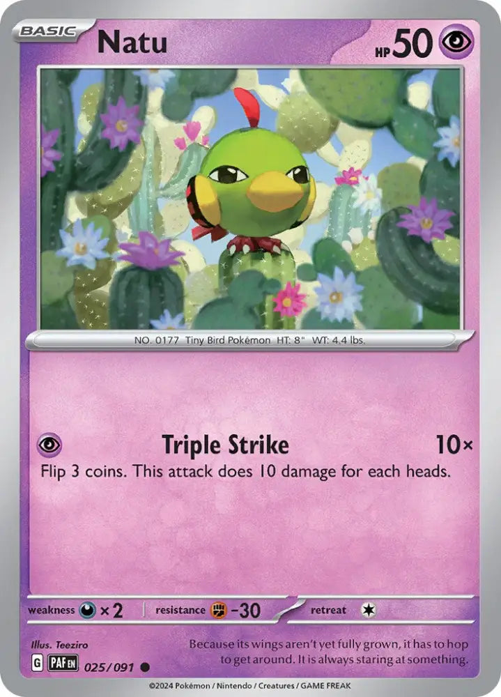 Natu (025/091) [Scarlet & Violet: Paldean Fates] - Pokemon Single