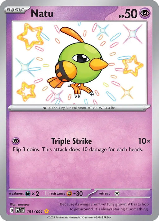 Natu (151/091) [Scarlet & Violet: Paldean Fates] - Pokemon Single