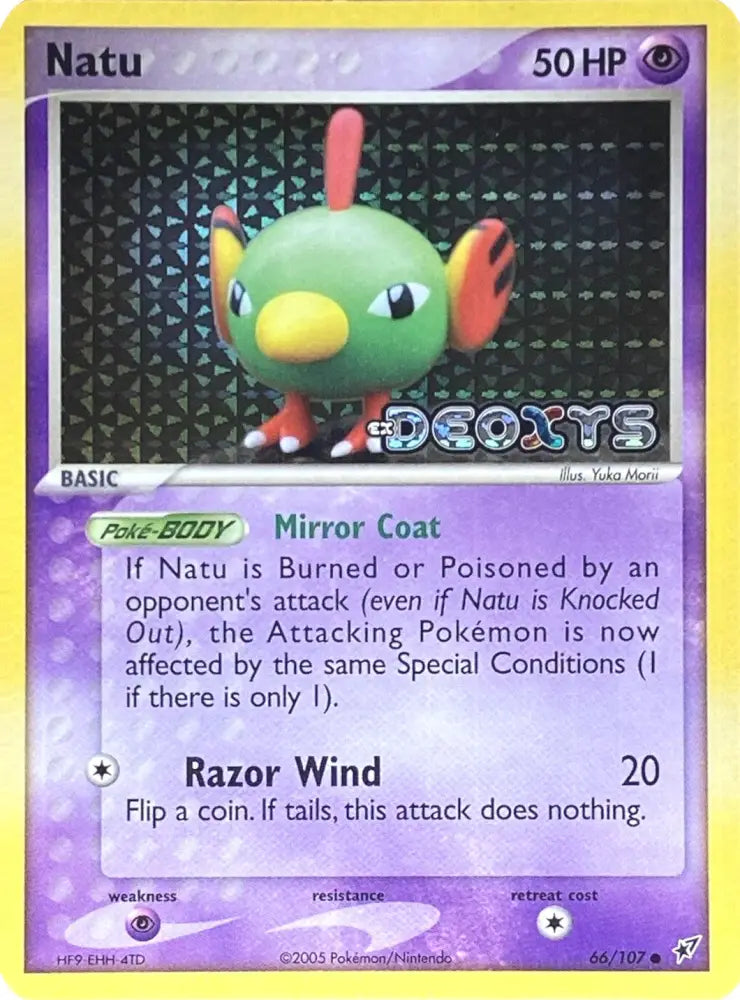 Natu (66/107) (Stamped) [EX: Deoxys] - Pokemon Single