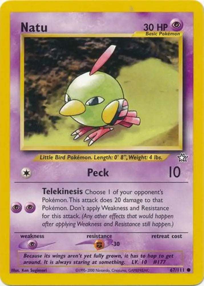 Natu (67/111) [Neo Genesis Unlimited] - Pokemon Single