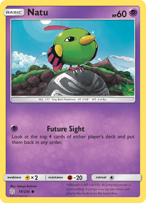 Natu (78/236) [Sun & Moon: Cosmic Eclipse] - Pokemon Single
