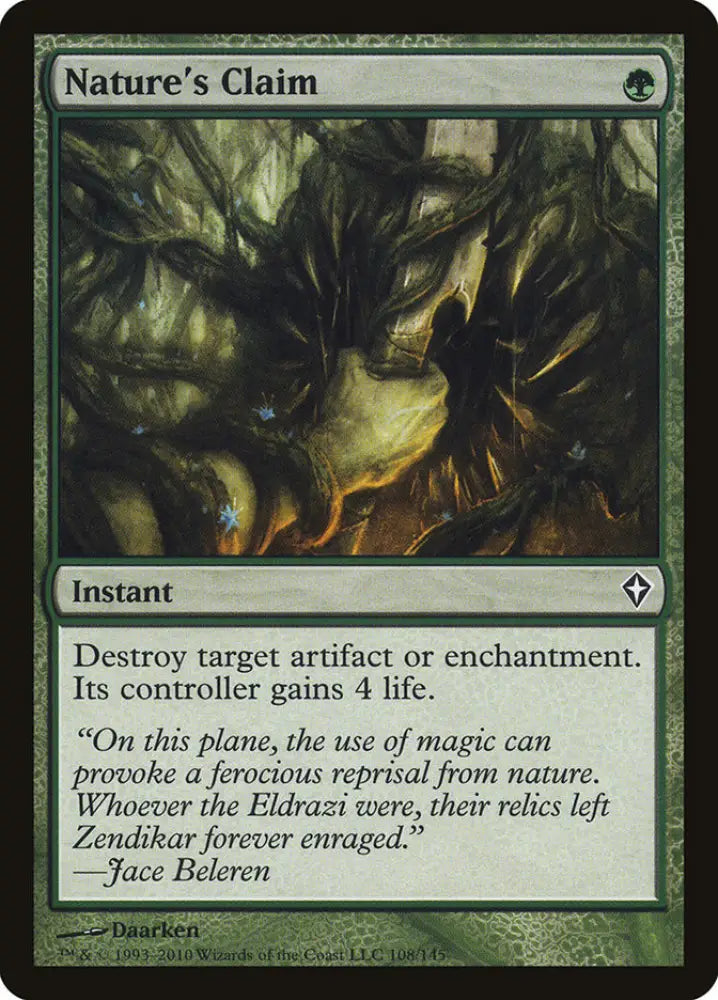 Nature’s Claim [Worldwake] - MTG Single