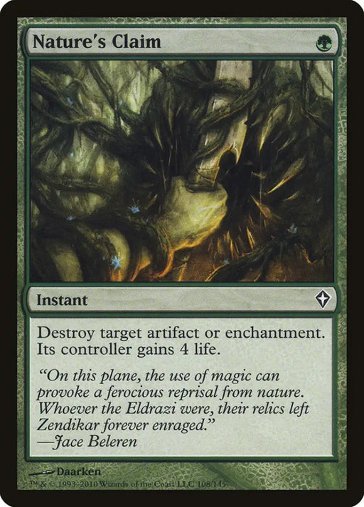 Nature’s Claim [Worldwake] - MTG Single