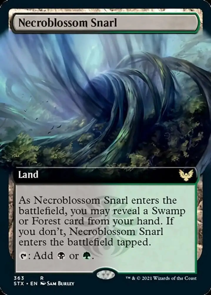 Necroblossom Snarl (Extended Art) [Strixhaven: School of Mages] - MTG Single