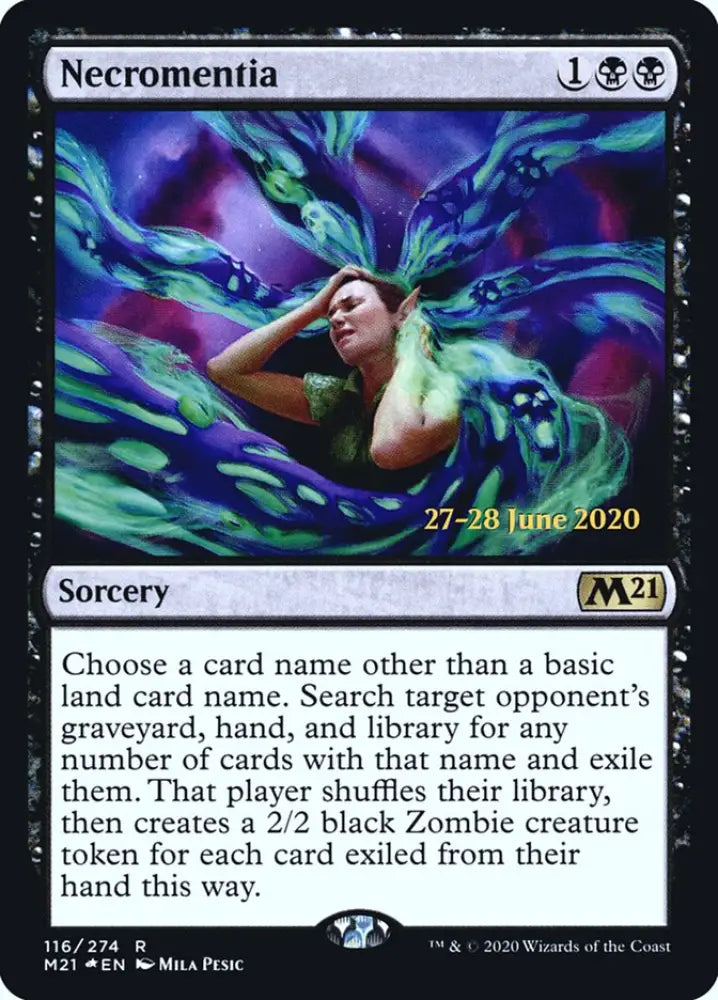 Necromentia [Core Set 2021 Prerelease Promos] - MTG Single