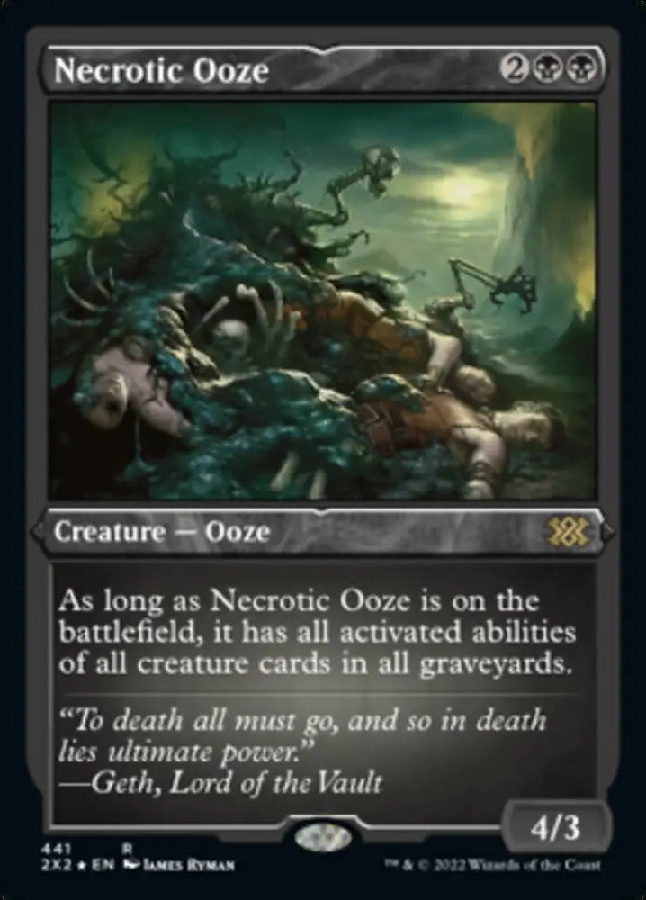 Necrotic Ooze (Foil Etched) [Double Masters 2022] - MTG Single
