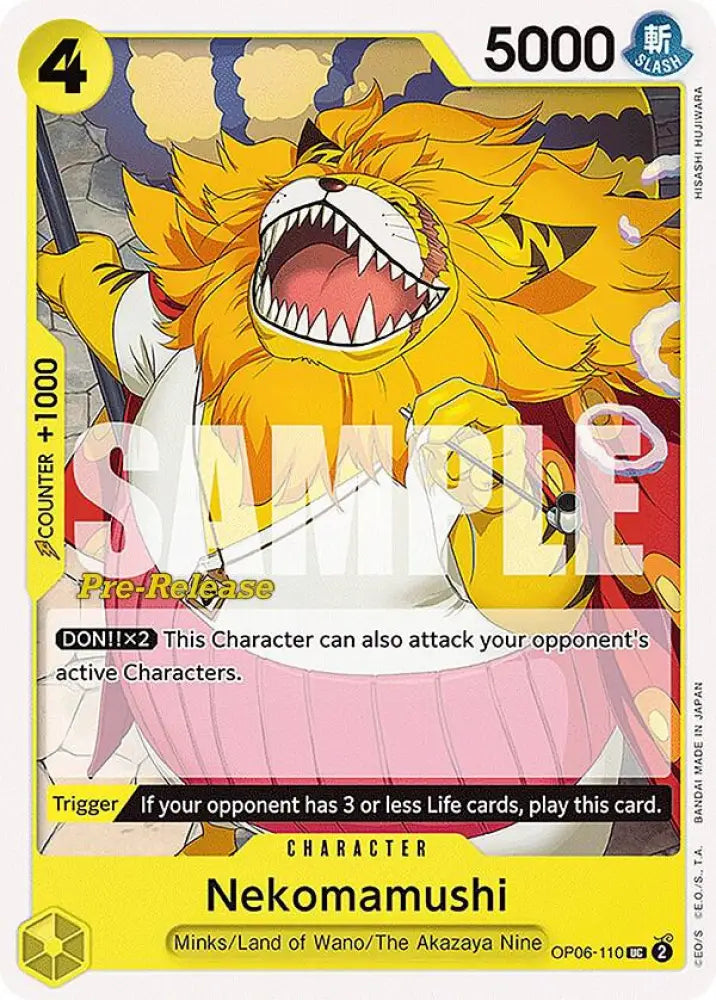 Nekomamushi (OP06-110) [Wings of the Captain Pre-Release Cards]