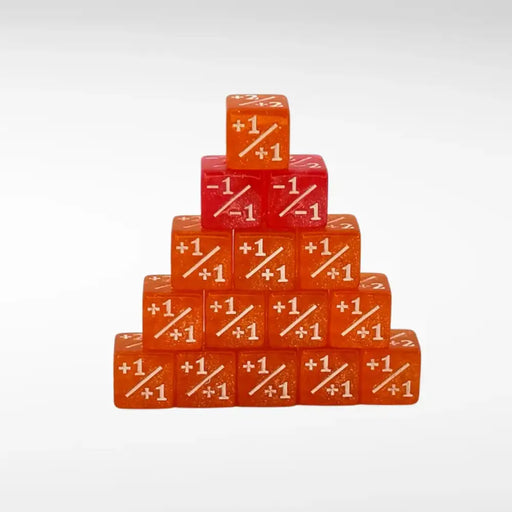 Nerd Gear: Mini +1/+1 (Plus One) 12mm Dice for MTG Orange / Red - Accessoire