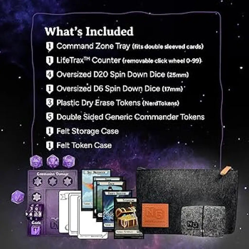 Nerd Gear: MTG Commander Essentials Kit Mystic Purple - Accessoire