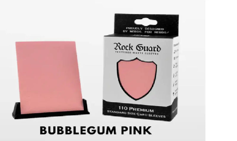 Nerd Gear: Rock Guard Premium MTG Sleeves - 110 Pack Bubblegum - Accessoire