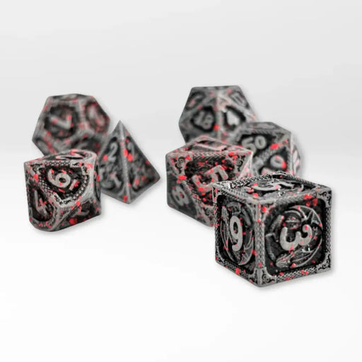 Nerd Gear: The Blood-Cursed Totem - 7pc Solid Metal Dice Set - Accessoire