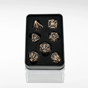 Nerd Gear: The Necromancer’s Coffin - 7pc Hollow Metal Dice Set - Accessoire