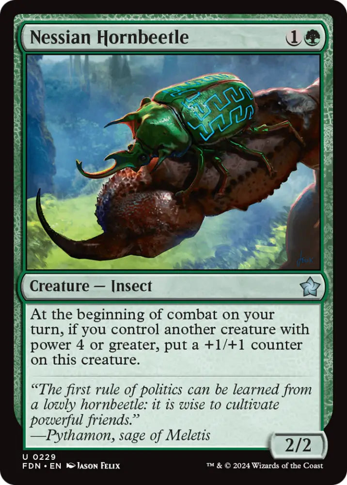 Nessian Hornbeetle [Foundations] - MTG Single