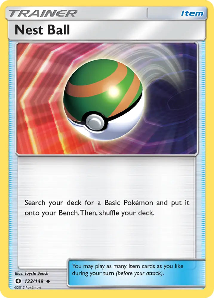 Nest Ball (123/149) [Sun & Moon: Base Set] - Pokemon Single