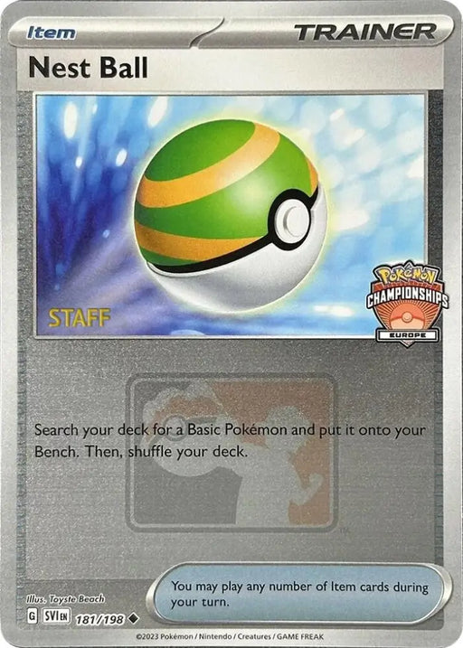 Nest Ball (181/198) (2024 Europe Championships Staff) [League & Championship Cards] - Pokemon Single