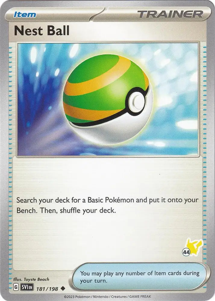 Nest Ball (181/198) (Pikachu Stamp #44) [Battle Academy 2024] - Pokemon Single
