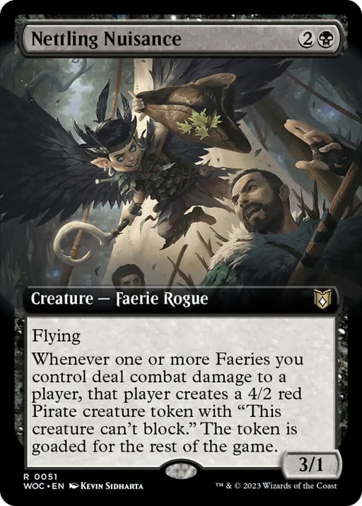 Nettling Nuisance (Extended Art) [Wilds of Eldraine Commander] - MTG Single