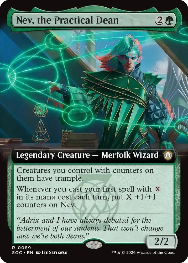 Nev, the Practical Dean (Extended Art) (89) [Secrets of Strixhaven Commander]
