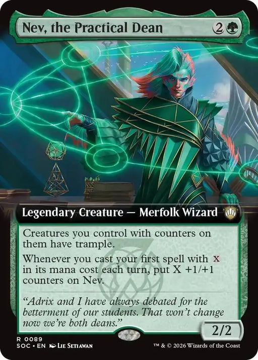 Nev, the Practical Dean (Extended Art) (89) [Secrets of Strixhaven Commander]