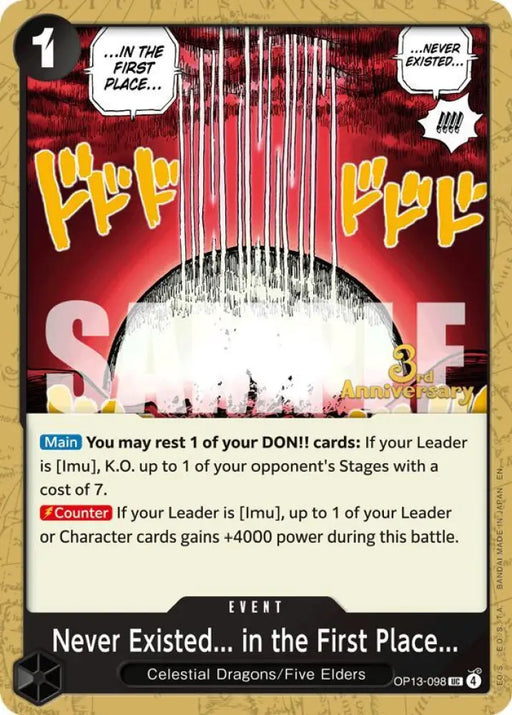 Never Existed... in the First Place... (OP13-098) [Carrying On His Will: 3rd Anniversary Tournament Cards]