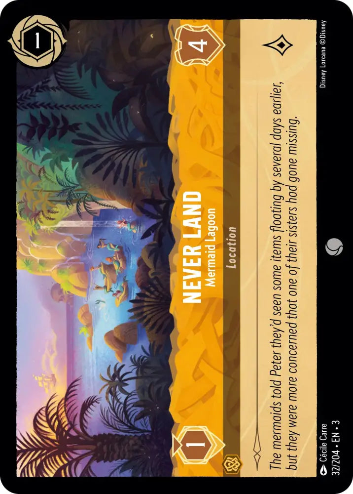 Never Land - Mermaid Lagoon (32/204) [Into the Inklands] - Lorcana Single