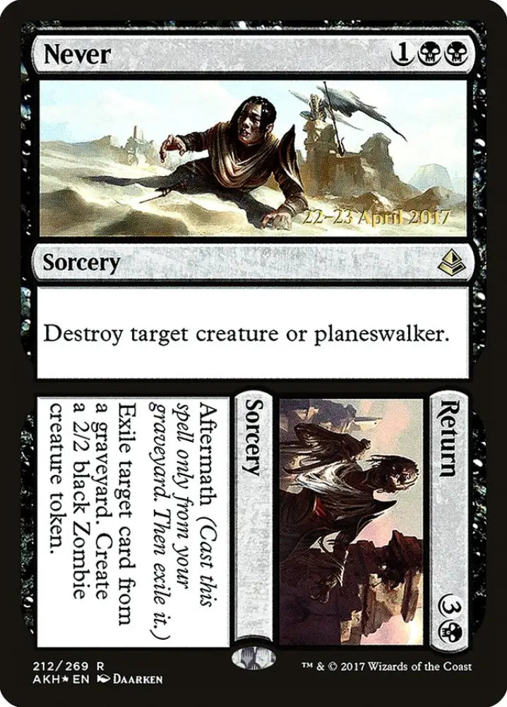 Never // Return [Amonkhet Prerelease Promos] - MTG Single