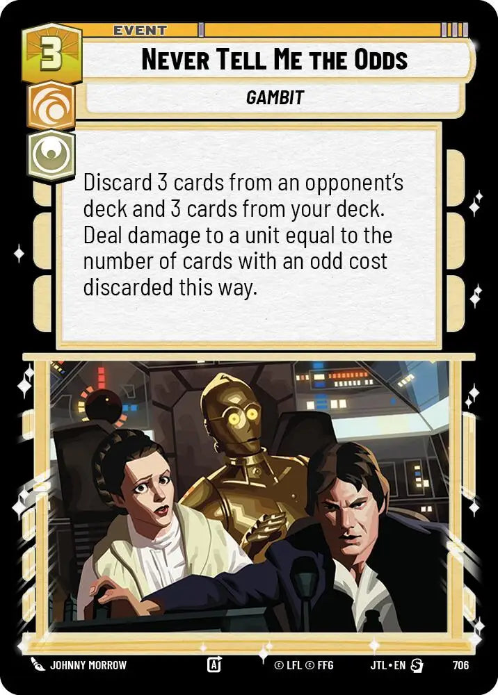Never Tell Me the Odds (Foil) (706) [Jump to Lightspeed] - Star Wars: Unlimited Single